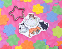 Tea Cats - Key Ring - ECO