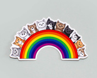 Rainbow Kitties - Vinyl cat sticker
