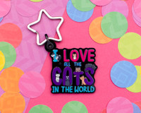 I Love All The Cats In The World - Key Ring - Eco I Love All The Cats In The World - Key Ring - Eco