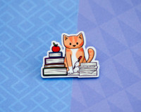 Teacher Cat - Acrylic Pin