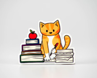 Teacher Cat - Acrylic Pin