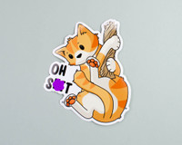 Oh Sh*t - Vinyl Cat Sticker