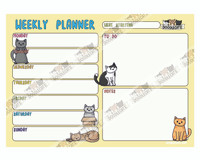 Weekly Planner- Desk pad - Digital Download - yellow and white  Weekly Planner- Desk pad - Digital Download - yellow and white