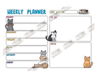  Weekly Planner- Desk pad - Digital Download - yellow and white