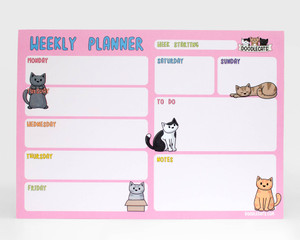 Pink Weekly Planner- Desk pad - Notepad Pink Weekly Planner- Desk pad - Notepad