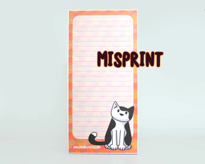 MISPRINT orange PAWS Cat Notepad with optional magnet MISPRINT orange PAWS Cat Notepad with optional magnet