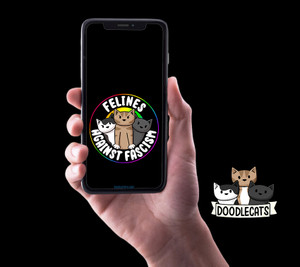 Felines Against Fascism - Phone Wallpaper