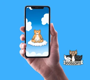 Calm Cat - Phone Wallpaper