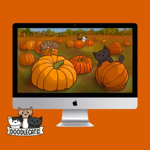 October Pumpkin Patch Desktop Wallpaper