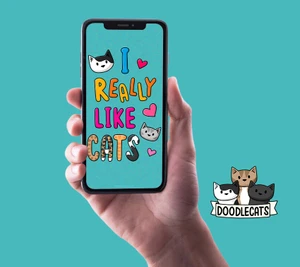 I really like cats - Phone Wallpaper
