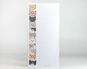 Cat Heads Notepad with optional magnet Cat Heads Notepad with optional magnet