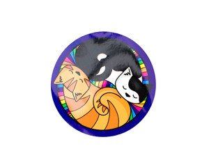 Curled up Cats - Window Cling Curled up Cats - Window Cling