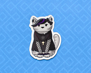 Goth Cat Magnet Goth Cat Magnet