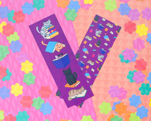 Book Cats Bookmarks x2 Book Cats Bookmarks x2