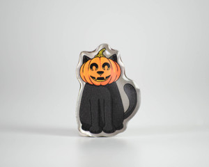 Pumpkin Cat - Halloween Metal Pin Pumpkin Cat - Halloween Metal Pin