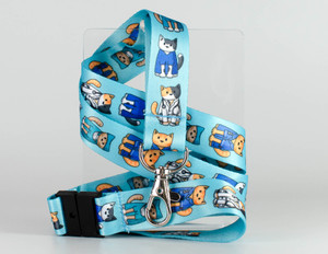 Blue Medical Cats - Lanyard Blue Medical Cats - Lanyard