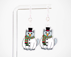 Snow Cat Earrings - LIMITED EDITION - Sterling Silver