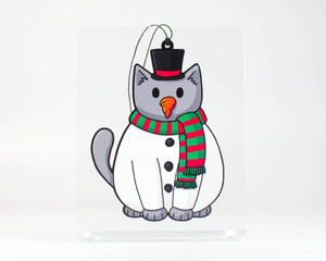 Snow Cat - Wooden Decoration Snow Cat - Wooden Decoration