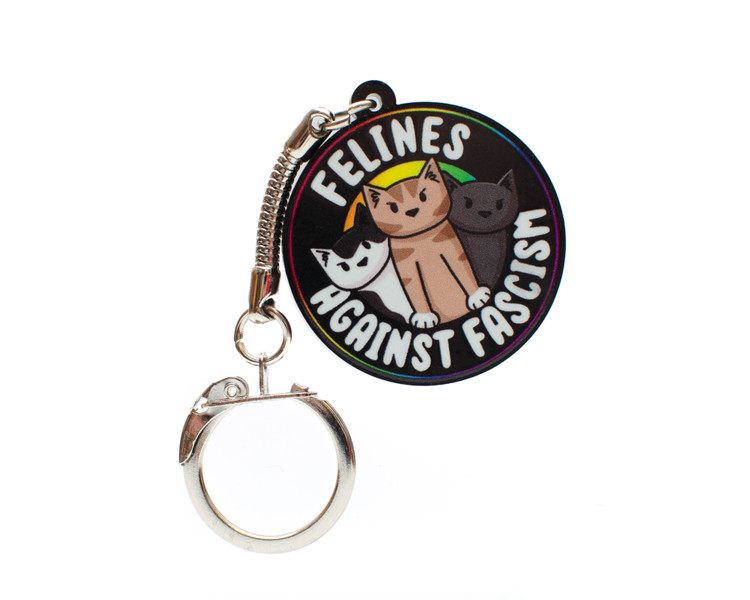Felines Against Fascism - Key Ring - ECO