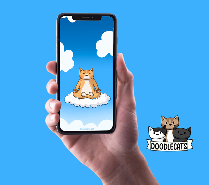 Calm Cat - Phone Wallpaper
