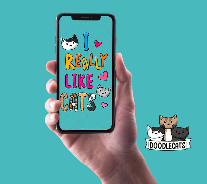I really like cats - Phone Wallpaper