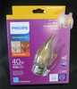 Philips Warm Glow 40W/4.5W Dimmable LED Bent Tip Candle Medium Base 3 Pack