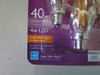 Philips Soft White 40W/4W Dimmable LED Classic Glass Candelabra Base 3 Pack