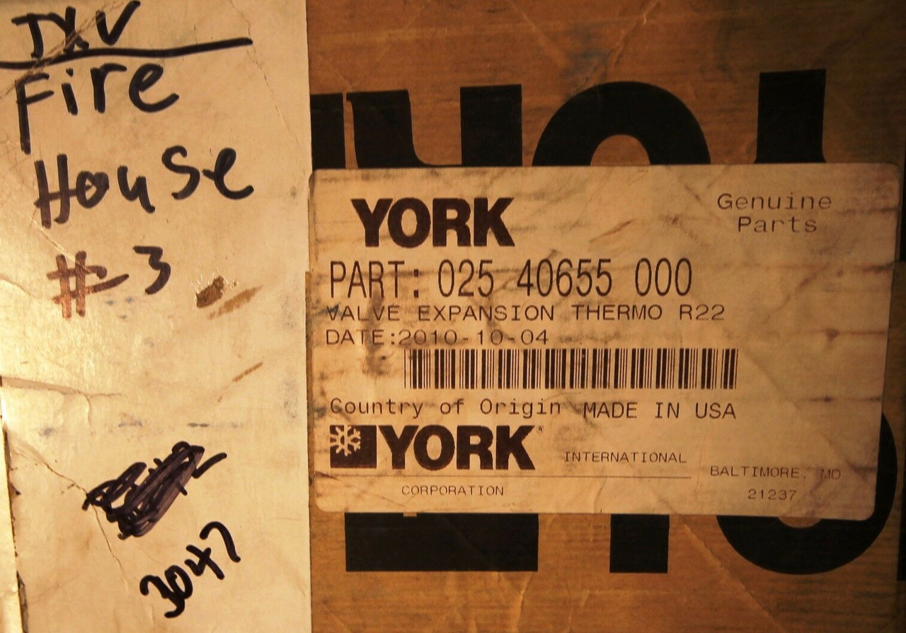 YORK Valve Expansion Thermo R22 025 40655 000 NIB