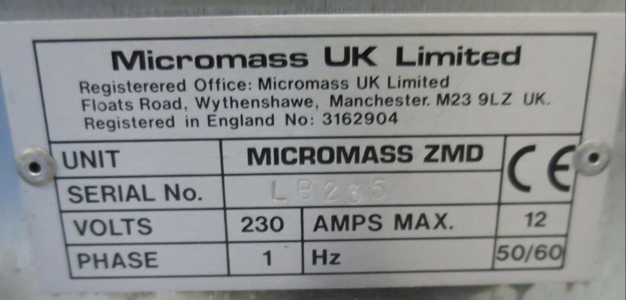 Single Quadrupole LCMS System - Waters Micromass ZMD