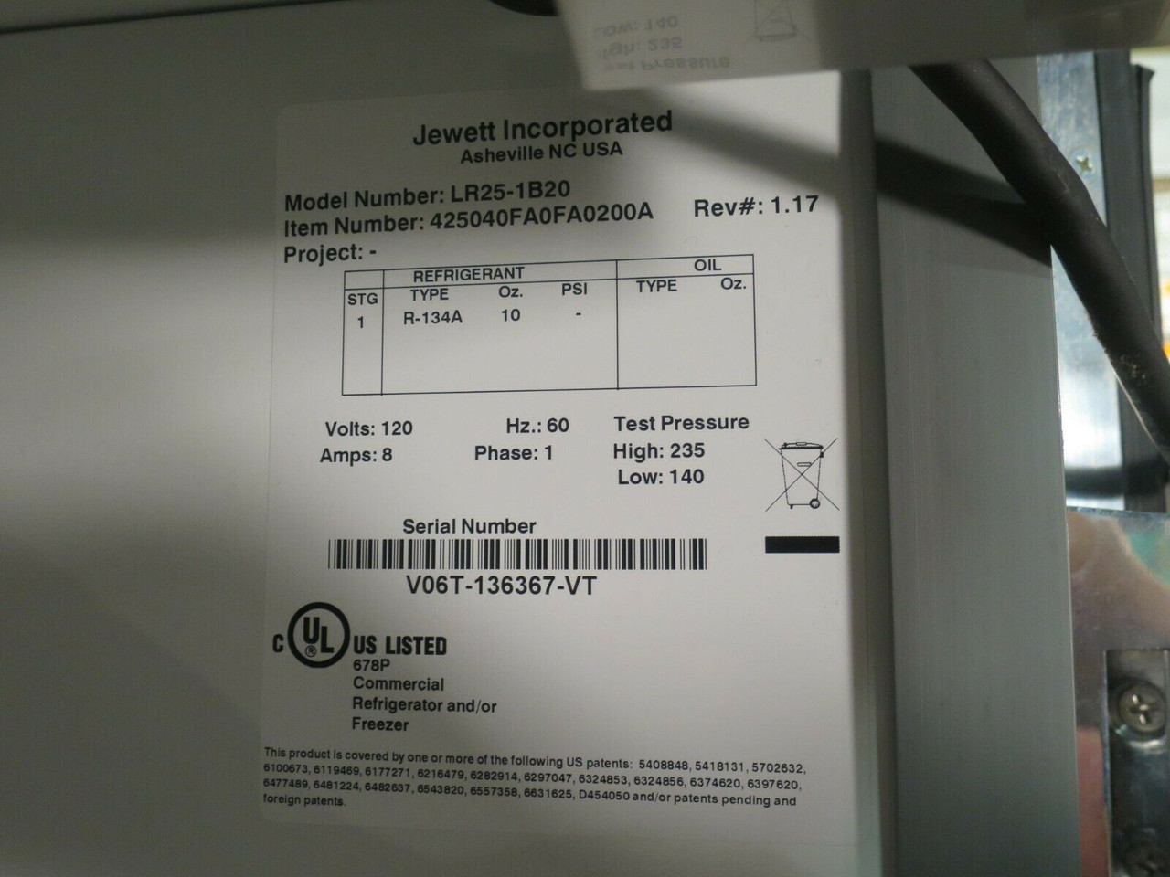 Thermo Scientific Jewett General Purpose Lab Refrigerator LR25