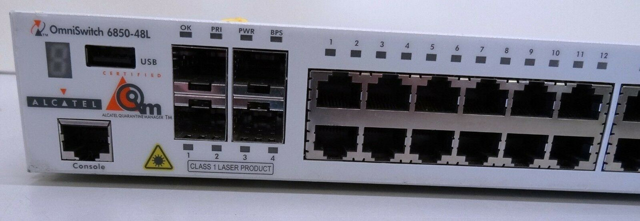 ALCATEL-LUCENT OMNISWITCH 6850-48L 48-PORT Ethernet Switch