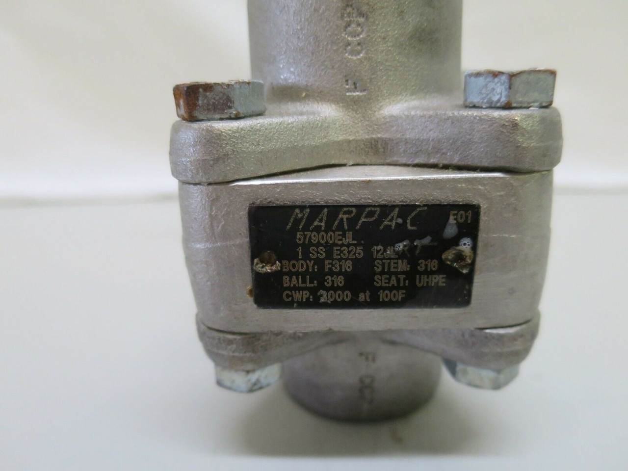 MCCANNA MARPAC STEEL 316 BALL VALVE 1 SS E325 12RT