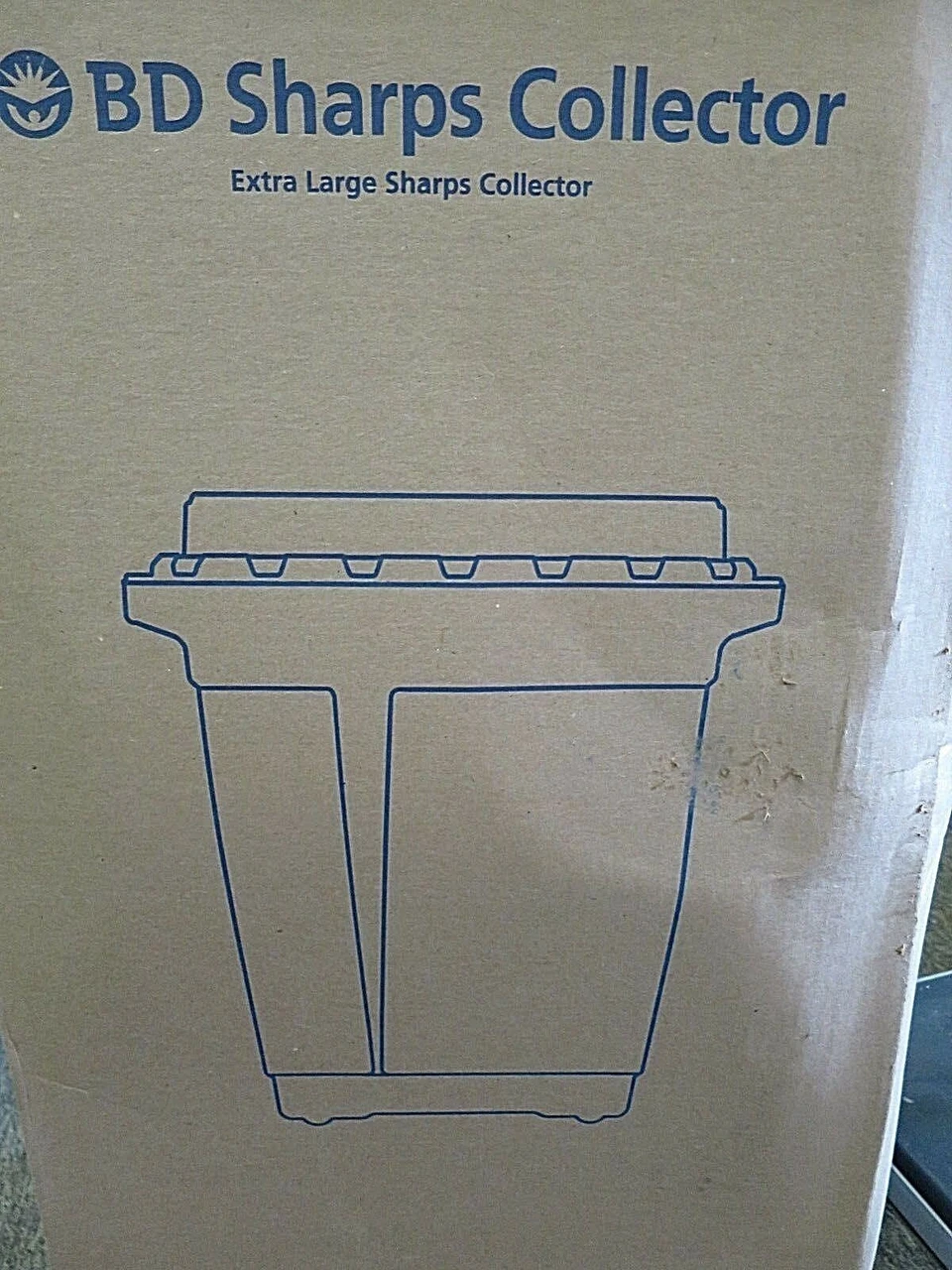 9 Gallon BD Chemotherapy Extra Large Sharps Container Collector 1 Case of 8