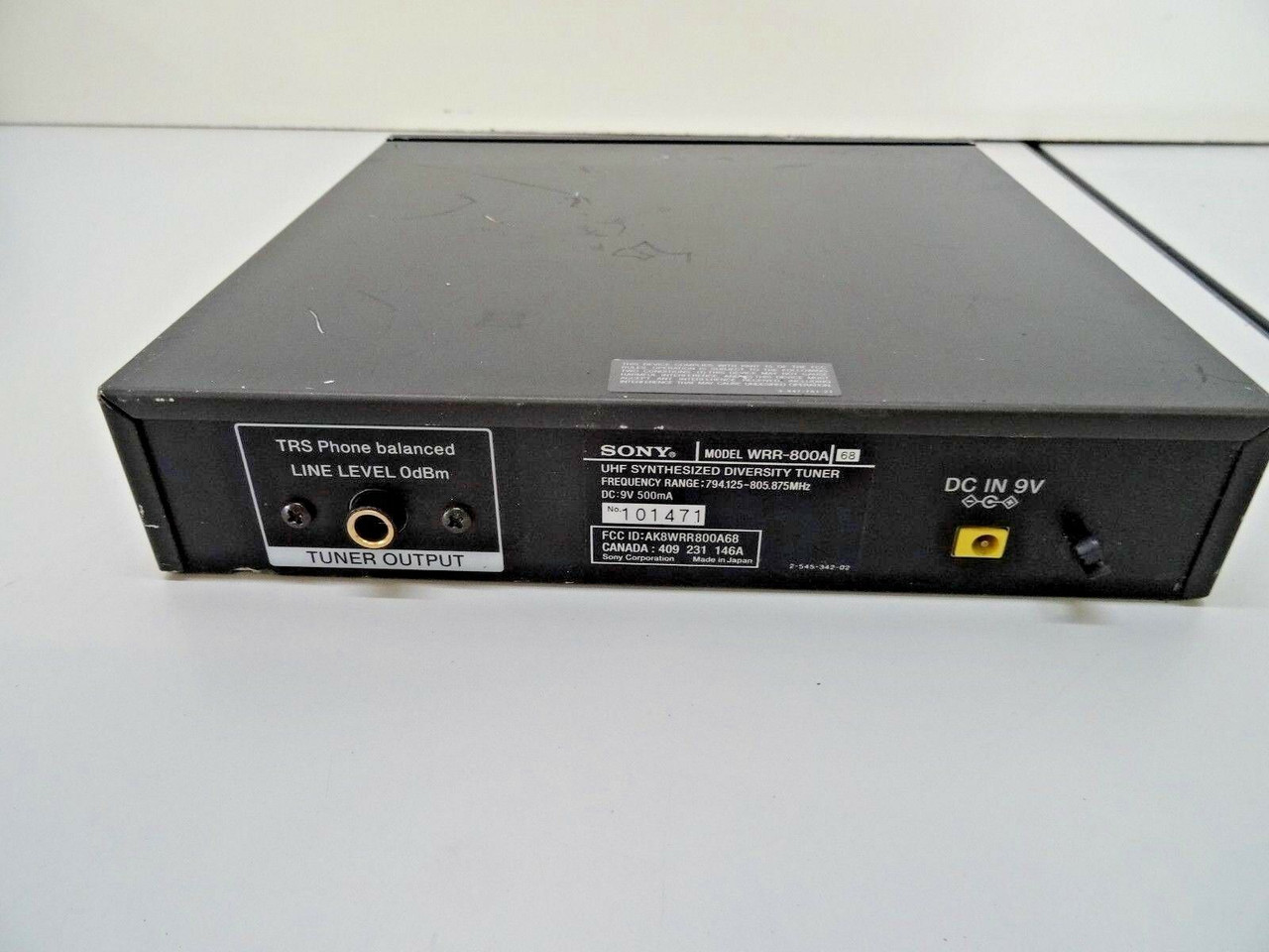 Sony UHF Synthesized Diversity Tuner WRR-800