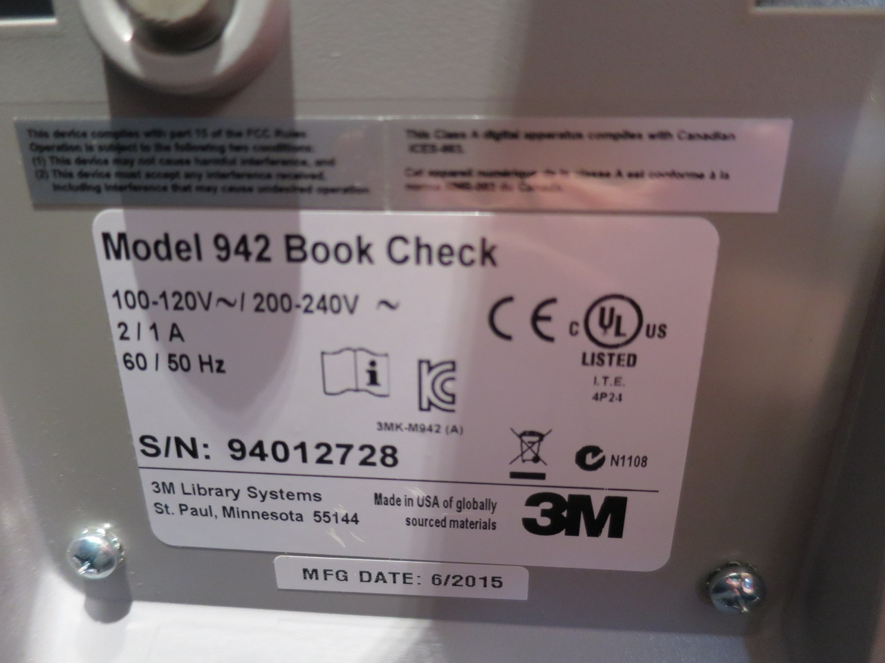 3M 942 Bookchecker