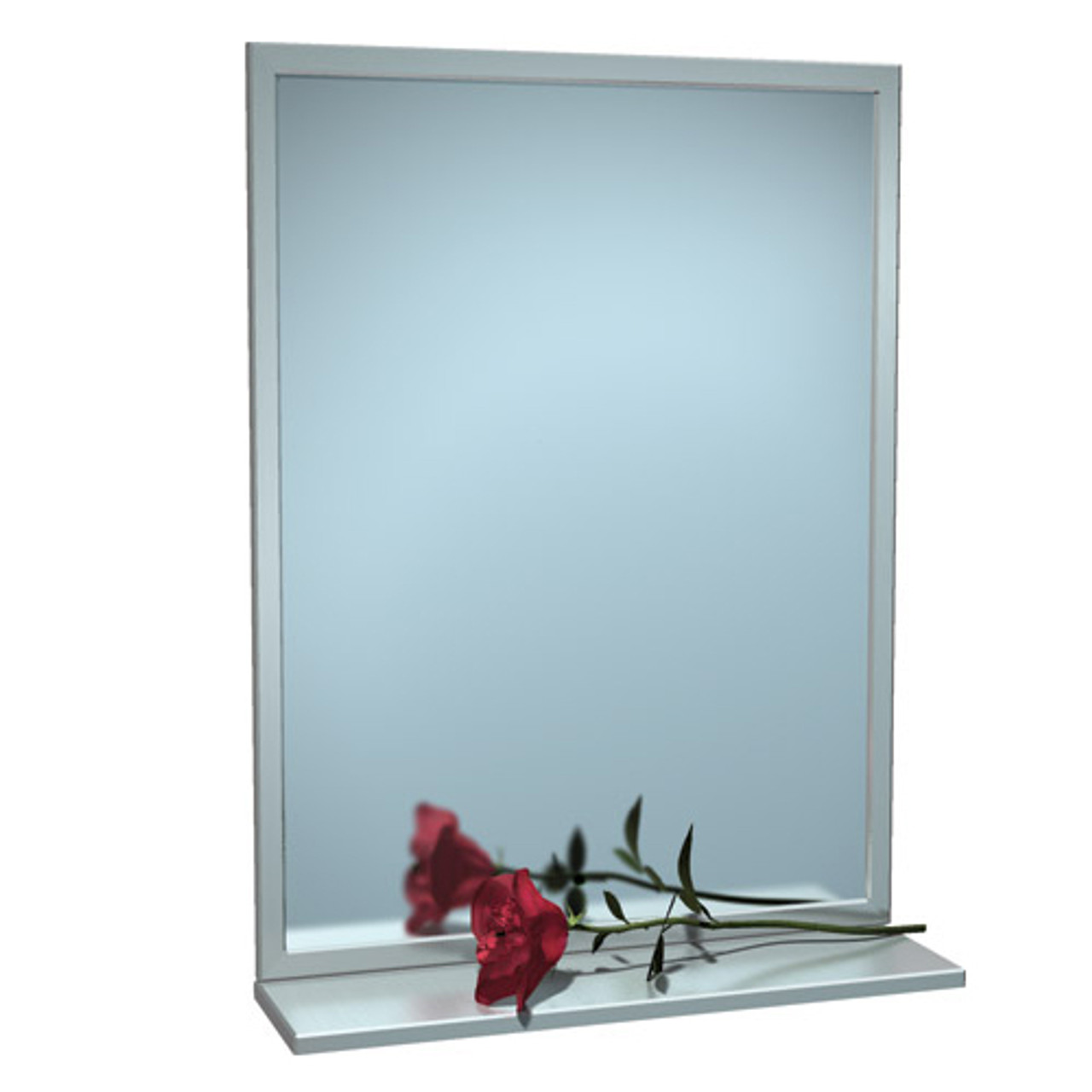 ASI 06 18 x 36 Stainless Steel Mirror w 5" Shelf (Box of 2)