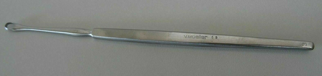 V Mueller Fox Dermal Curette SU15330003 5-5/8in (14.3cm). Diameter 3mm