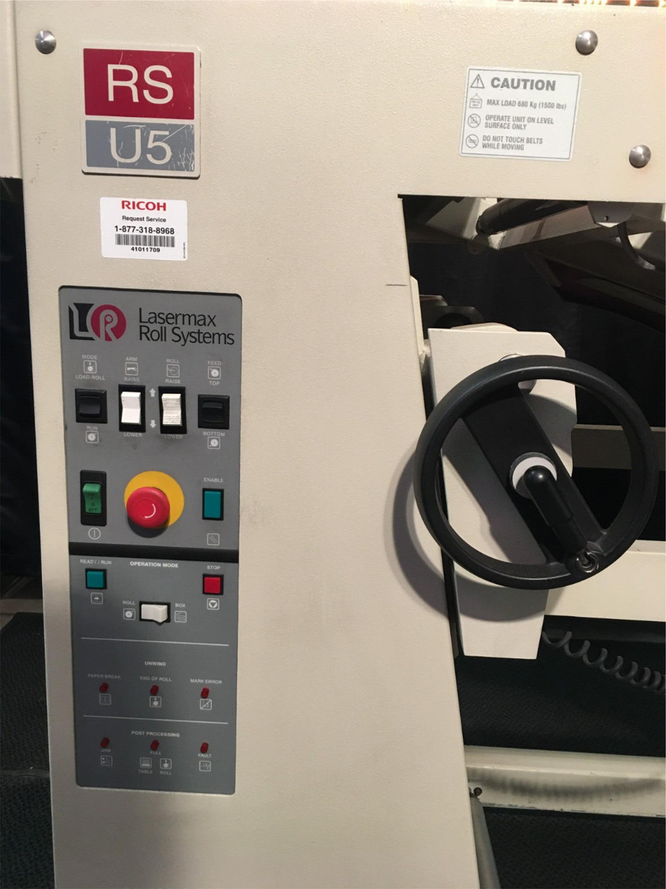 LaserMax Roll System Unwinder U5 Right Side Load 40019101