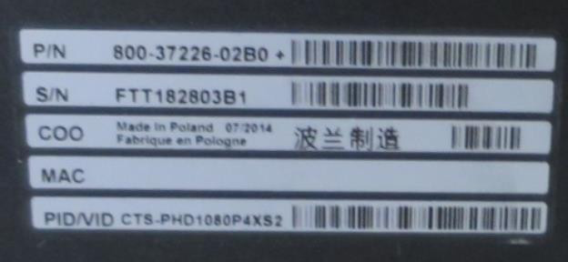 CISCO  CTS-PHD1080P4XS2 PrecisionHD Video Conference Camera