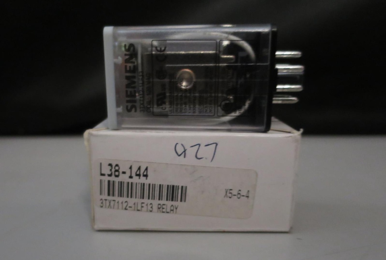 Siemens 3TX7112-1LF13 Relay 10A 277VAC Coil 120VAC