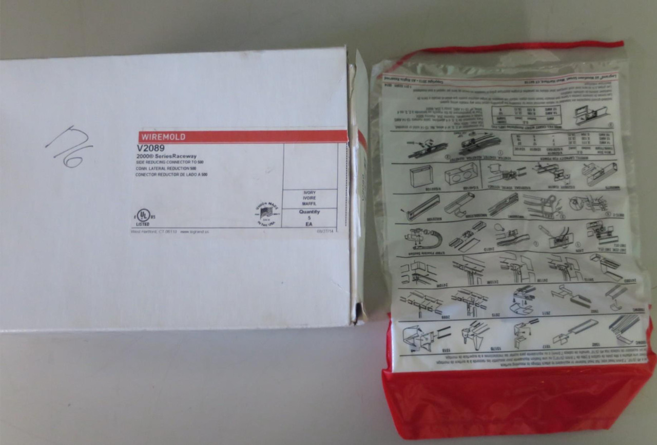 Wiremold Side Reducing Connector 5 Piece Set V-2089