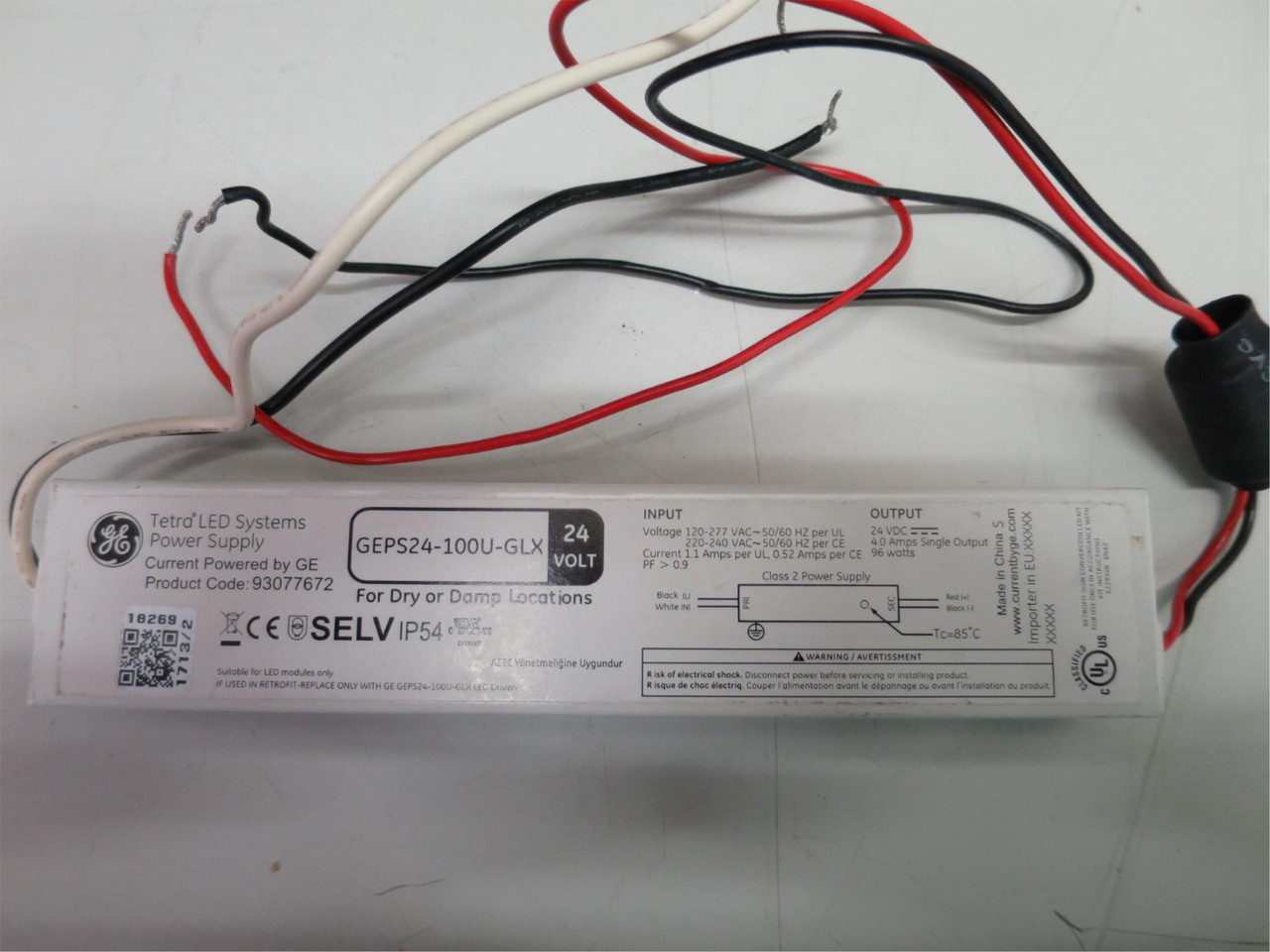 24VDC LED Ballast Power Supply Tetra GEPS24100UGLX