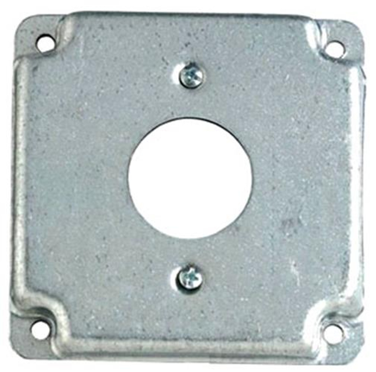 4" Sq x 1/2" Rise Single Flush Receptacle Cover Steel City RS11