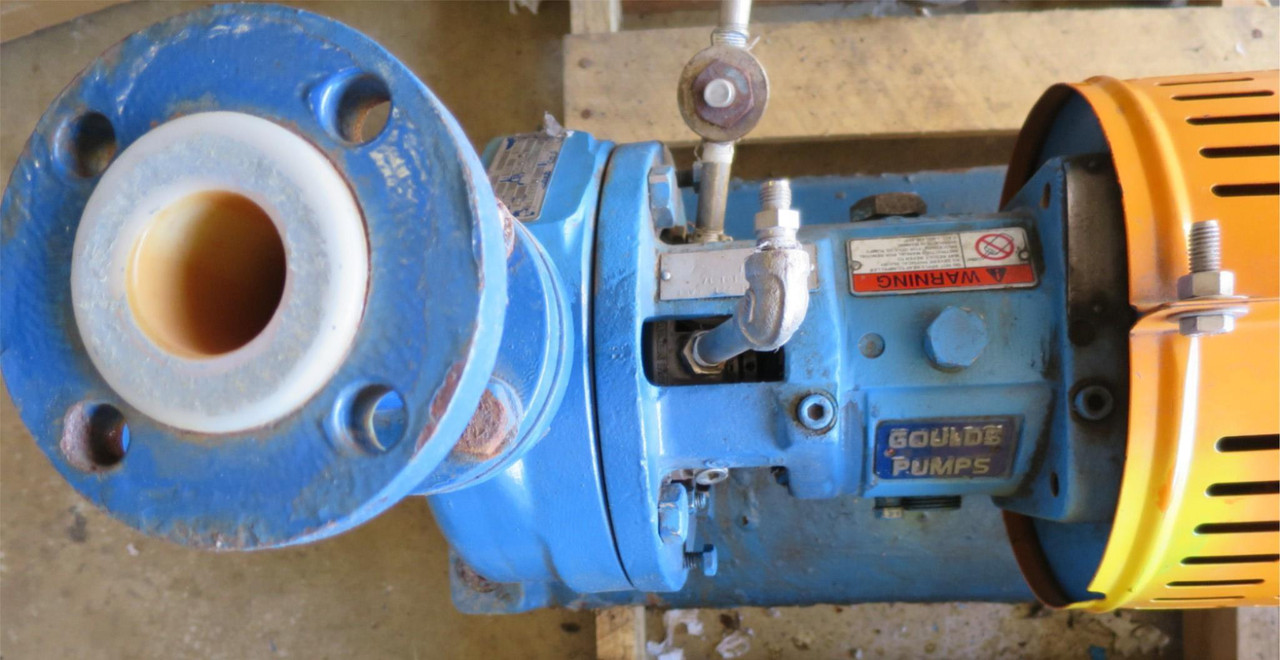 Goulds 3196 Process Centrifugal Pump Size 1X1.50-6 w/ Matl Const CD4NCU