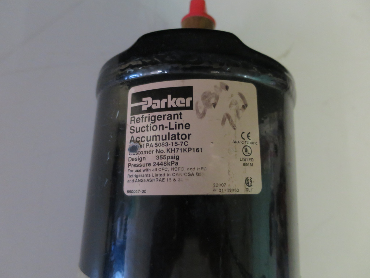 Refrigerant Suction Line Accumulator Parker PA5083-15-7C