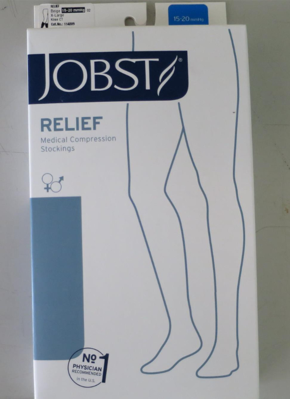 Medical Compression Stockings XL Beige Knee CT 15-20 mmHg Jobst 114809
