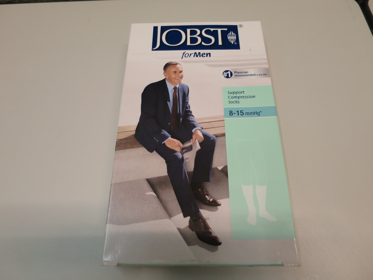 Support Compression XL White Knee CT 8-15 mmHg Jobst for Men 110334