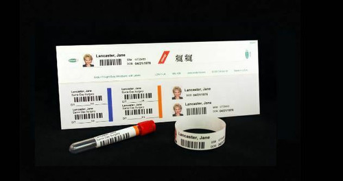 Hospital Patient Identification Wristbands + Labels Endur ID LDN-1-LA 1000/cs