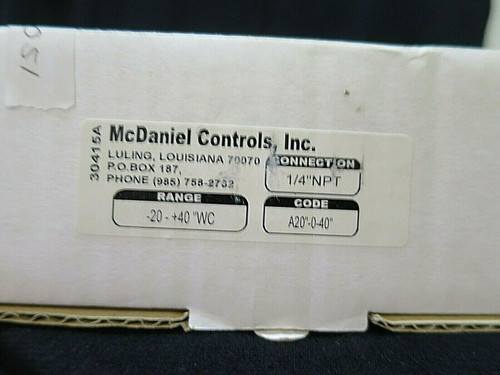 McDaniel Controls Pressure Gauge A20-0-40 1/4 NPT