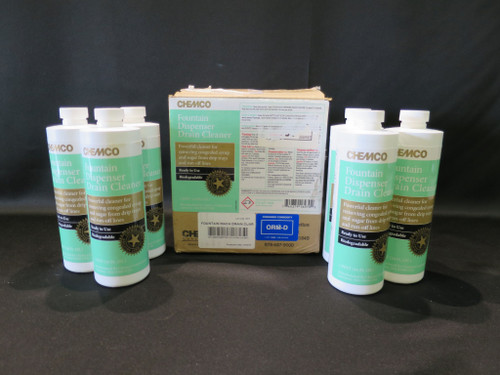 Chemco Soda Fountain Machine Drain Cleaner 6 Pack (16oz) Bottles